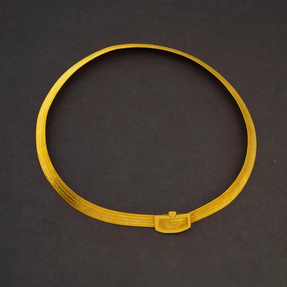 Trabzon Hasırı 14  Ayar Altın Gerdanlık - Resim 4