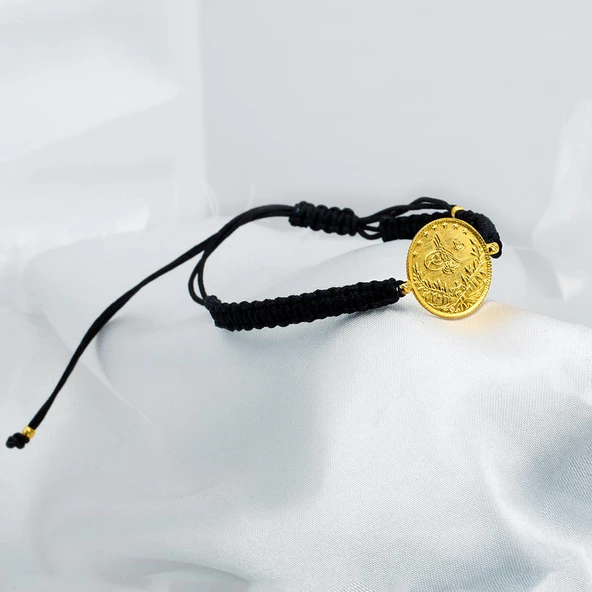 Yarım Reşat Altınlı İpli 22 Ayar Bileklik - Resim 2