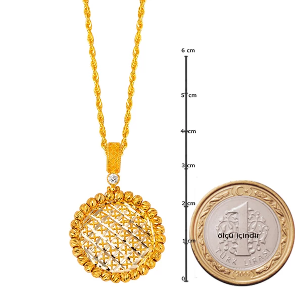 Yaşam Çiçeği Altın Nişan Takı Seti - Resim 7