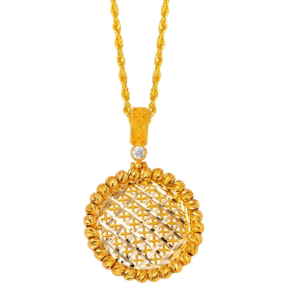 Yaşam Çiçeği Kolye & Küpeli Altın Set - Resim 4