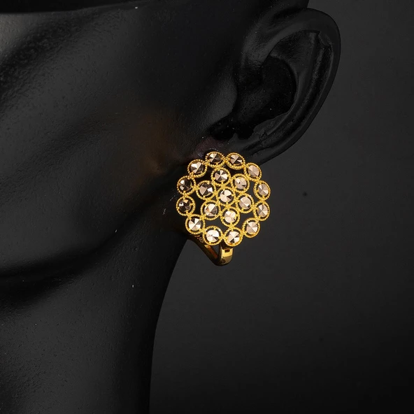 Harem Kolye & Küpeli Altın Set - 3