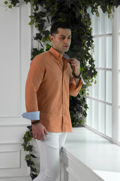 PAUL MARTİN REGULAR FİT YAZLIK İNCE ERKEK GÖMLEK - Resim 4