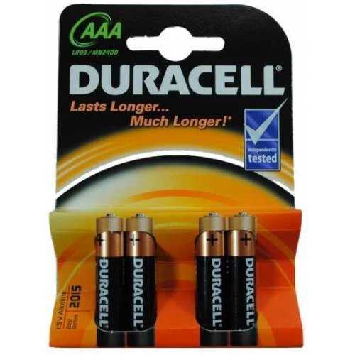 Duracell 4lü Alkaline AAA Pil 1,5 V