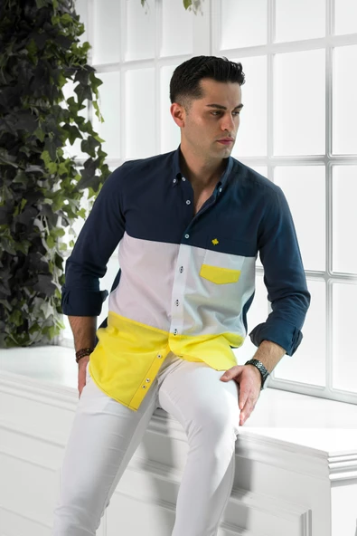 PAUL MARTİN REGULAR FİT PARÇA DESENLİ YAZLIK İNCE ERKEK GÖMLEK - Resim 9