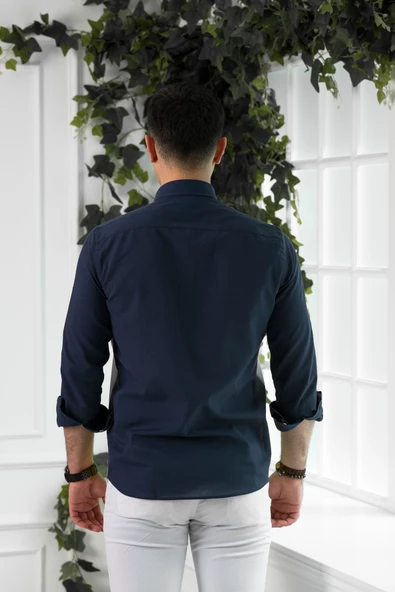 PAUL MARTİN REGULAR FİT PARÇA DESENLİ YAZLIK İNCE ERKEK GÖMLEK - Resim 10