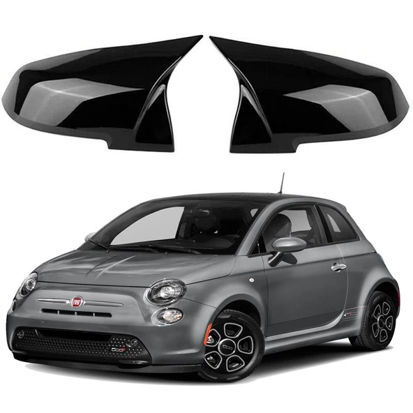 Fiat 500 2014- Araca Özel Batman Yarasa Ayna Kapağı Pianoblack