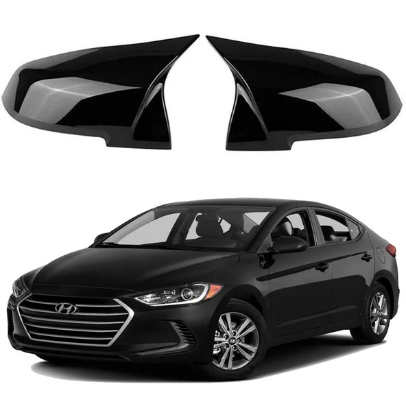 Hyundai Elentra 15-19 Sinyalli Araca Özel Batman Yarasa Ayna Kapağı Pianoblack