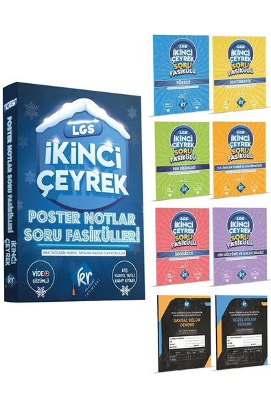 LGS İkinci Çeyrek Poster Notlar Soru Fasikülleri (2. Çeyrek) KR Akademi Yayınları