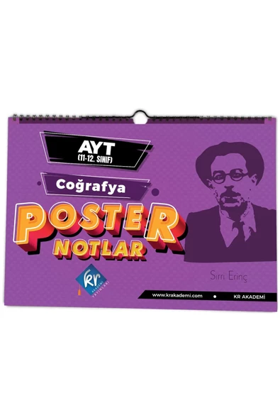 AYT Coğrafya Poster Notlar KR Akademi Yayınları