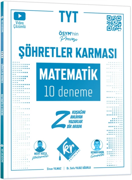 TYT Şöhretler Karması Matematik 10 Deneme KR Akademi Yayınları