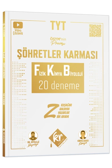 TYT Şöhretler Karması Fizik Kimya Biyoloji FKB 20 Deneme KR Akademi Yayınları