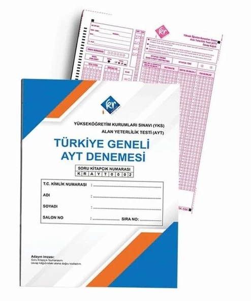 Türkiye Geneli Optikli AYT Denemesi KR Akademi Yayınları