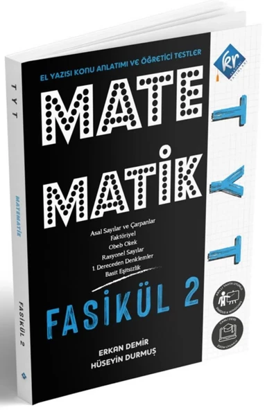 TYT Matematik El Yazısı Konu Anlatım 2. Fasikül KR Akademi Yayınları