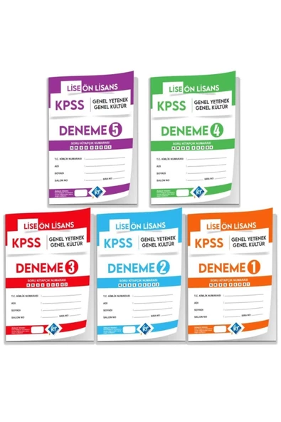 KPSS Lise Önlisans Genel Yetenek Genel Kültür 5li Deneme Paketi KR Akademi Yayınları - 2