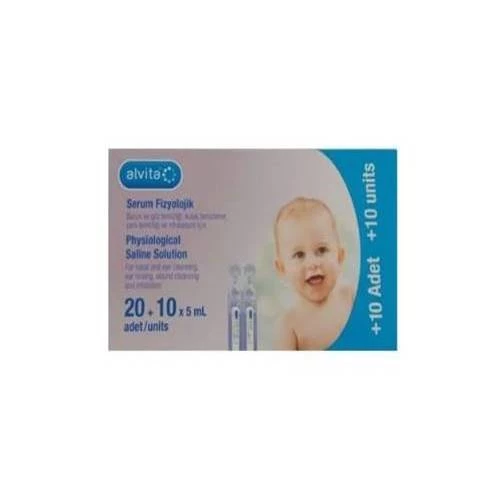 Alvita Serum Fizyolojik 30 Flakon 5 ml - 1