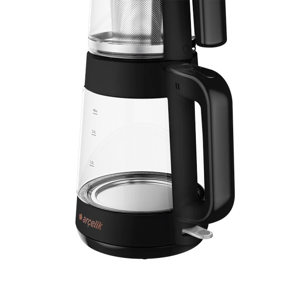 Arçelik CM 6964 S Resital Siyah 1900 W Cam Demlikli Çay Makinesi - 4