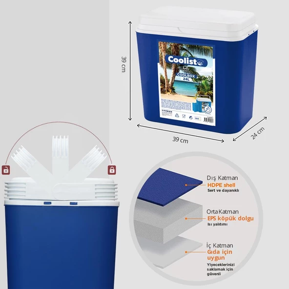 Coolist Clb24set 24 Litre Buzluk + 2 Adet 400Gr. Buz Kaseti - 11