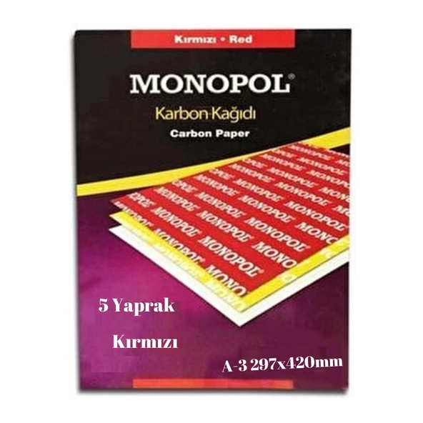 Karbon Kağıdı A3 5 Adet 1 Paket Monopol Karbon Kağıdı Renk Seçeneği A-3 5 Adet 1 Paket - 2