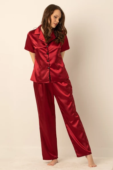 Miorre Bayan Saten Pijama Takımı - 4