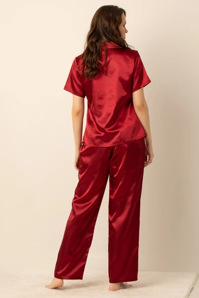 Miorre Bayan Saten Pijama Takımı - 5