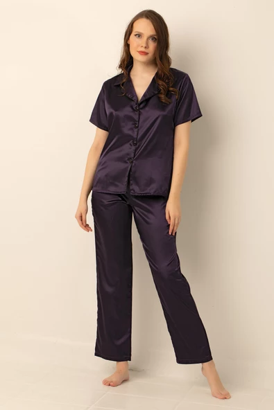 Miorre Bayan Saten Pijama Takımı - 10