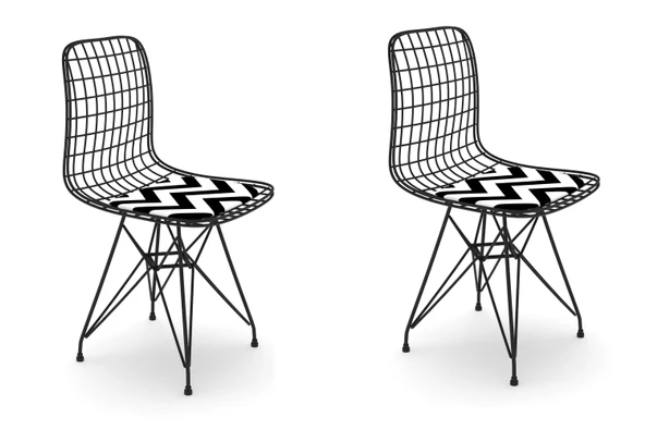 Knsz kafes tel sandalyesi 2 li mazlum syhaldo ofis cafe bahçe mutfak - Resim 2