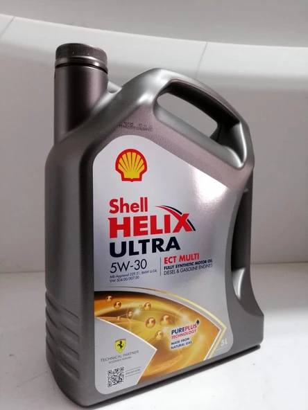 SHELL HELİX ULTRA 5W-30 ECT MULTİ 5 Litre (PARTİKÜLLÜ) Üretim : 2024