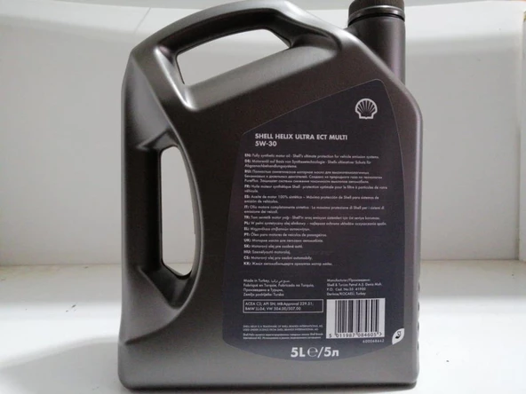 SHELL HELİX ULTRA 5W-30 ECT MULTİ 5 Litre (PARTİKÜLLÜ) Üretim : 2024 - 5