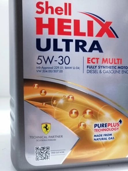 SHELL HELİX ULTRA 5W-30 ECT MULTİ 5 Litre (PARTİKÜLLÜ) Üretim : 2024 - 4