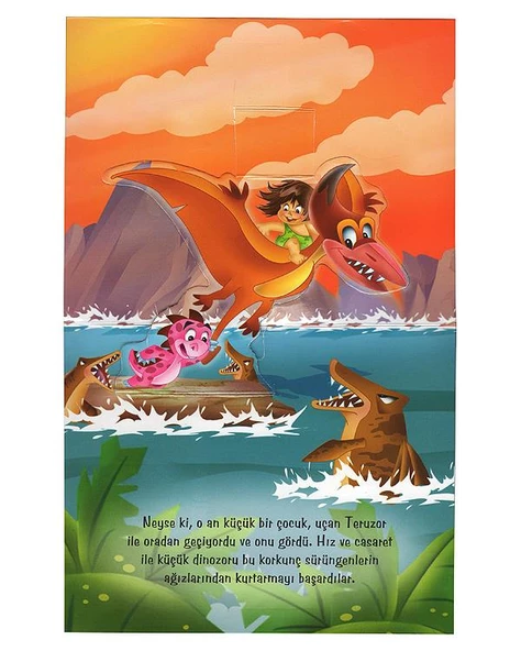 2 Yaş Mini Hareketli Kitaplar - Kurtarıcı Teruzor Çiçek Yayınları - Resim 2