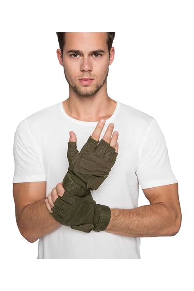 Tactical Yarım Parmak Unisex Eldiven - 5