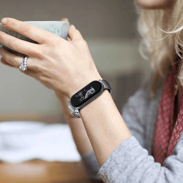 Xiaomi Mi Band 6 KRD-27 Şeffaf Renkli Transparan Silikon Kordon - 8
