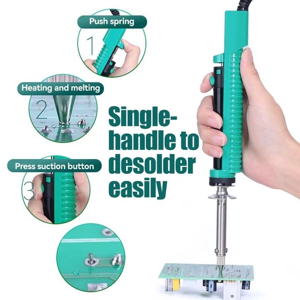 WellHise 929D-V Elektrikli Lehim Sökme Makinesi Lehim Vakum - Resim 7