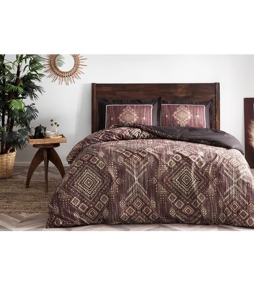 Özdilek Ranforce Tek Kişilik Nevresim Takımı-Boucle Kahve - 2