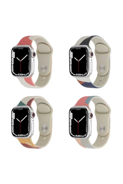 Apple Watch 44mm Silikon Rahat Renkli Soft Spor Kordon KRD-62 - 9