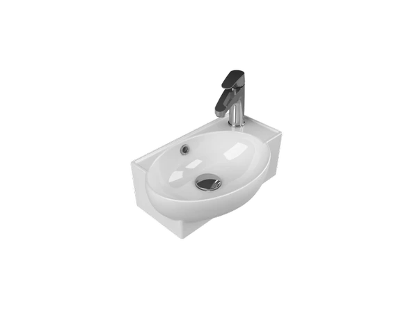 Cerastyle Turkuaz Mini Tezgah Üstü Lavabo 28*45 Cm