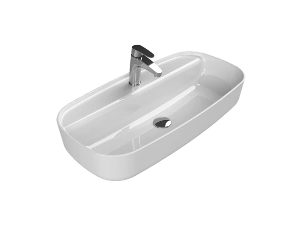Cerastyle Turkuaz Aqua Tezgah Üstü Lavabo 80*40