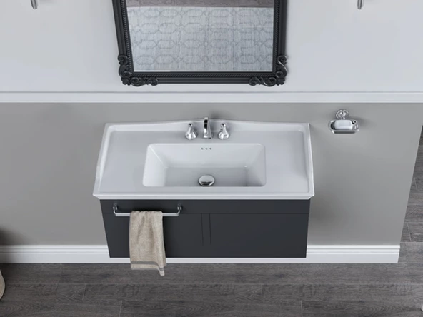 Cerastyle Turkuaz Kapadokya Etajerli Lavabo 80*48 Cm - 2