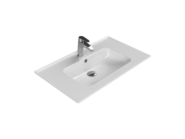 Cerastyle Turkuaz Blue Etajerli Lavabo 80*47 Cm