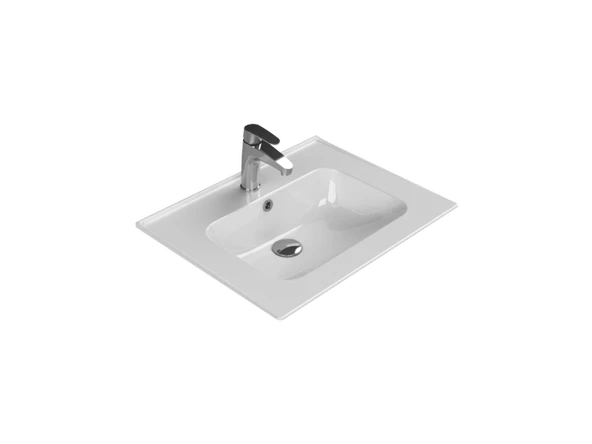 Cerastyle Turkuaz Blue Etajerli Lavabo 60*47 Cm