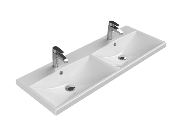 Cerastyle Turkuaz Elıte Etajerli Lavabo 120X45 Cm Cıftlı