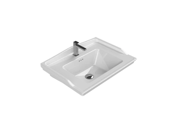 Cerastyle Turkuaz Kapadokya Etajerli Lavabo 65*48 Cm