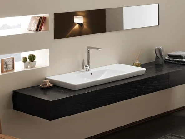 Cerastyle Turkuaz Porto  Etajerli Lavabo 85 Cm (Derınlık 38 Cm) - 2