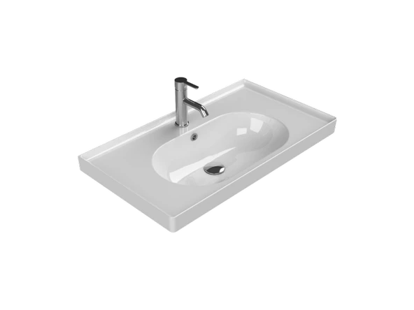 Cerastyle Turkuaz Arya Etajerli Lavabo 80*45 Cm
