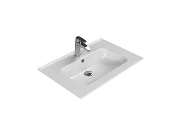 Cerastyle Turkuaz Blue Etajerli Lavabo 70*47Cm