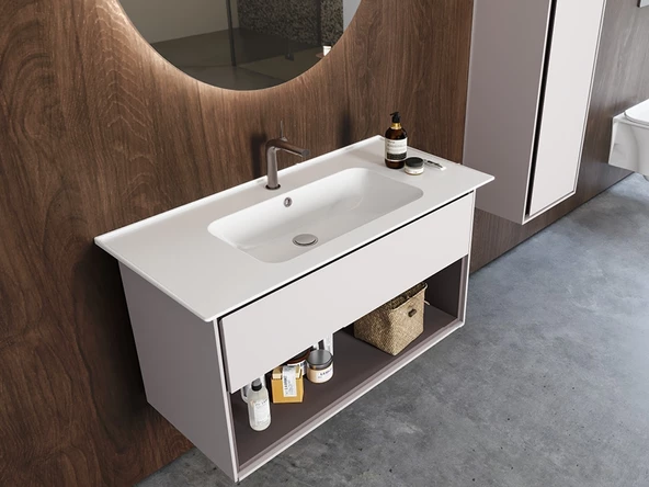 Cerastyle Turkuaz Blue Etajerli Lavabo 50*36,5 Cm - 2