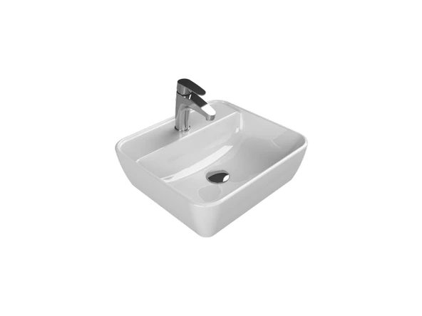 Cerastyle Turkuaz One Tezgah Üstü Lavabo 46 Cm (B.Delıklı)