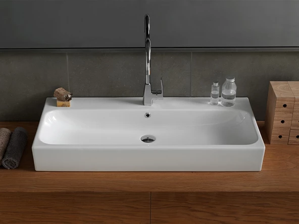 Cerastyle Turkuaz Pinto Etajerli Lavabo 75 Cm - 2