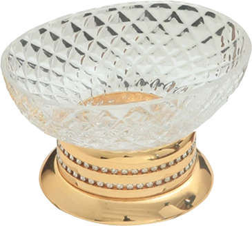 Pure Crystal / Pvd Gold takım Üstü Sabunluk Aks-1105