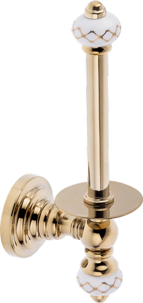 Pure Geometrik Beyaz Altın / Pvd Gold Yedek Kağıtlık Aks-114